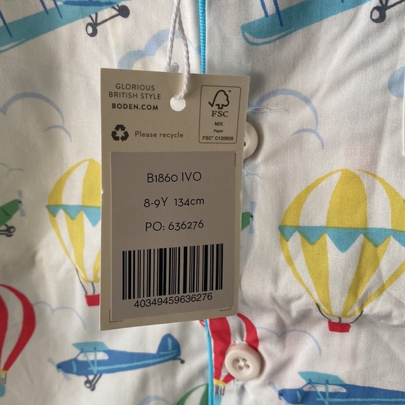 Boden White Nostalgic Short Pyjama Set( new) - Picture 5 of 9